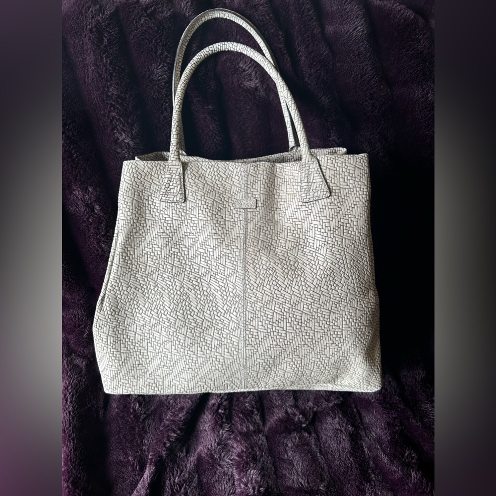 Arbo Tote Large Leather Cream/Pewter